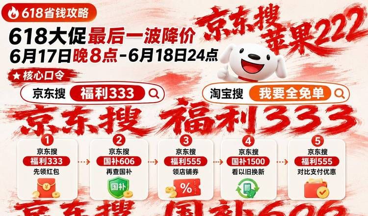 京东618红包口令叠加国补_京东红包_2026年618京东第二轮福利